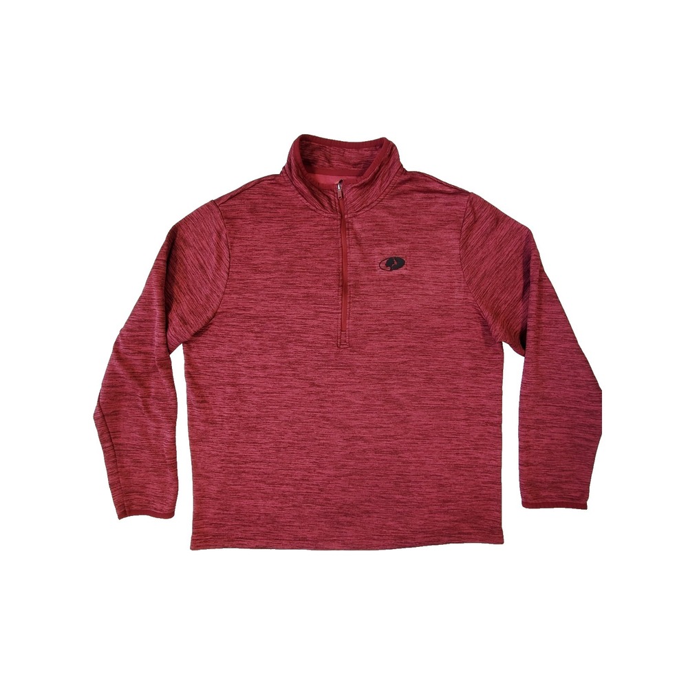 Mossy Oak Quarter Zip Pullover Mens XL Red Performance Fleece Lightweight